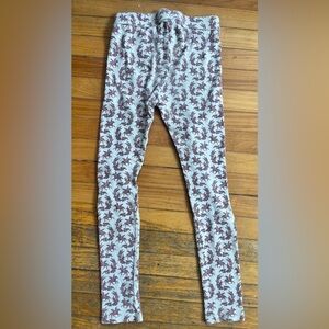 Kate Quinn Kids Cream Leggings with  Print